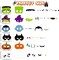 18 Pieces Felt Halloween Mask DIY Adhesive Felt Mask Craft Kit